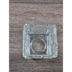 Vintage Avon Clear Pressed Glass Square Votive Candle Holder