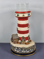 VTG Danbury Mint “Night Before Christmas” Lighthouse Candle Holder Nautical
