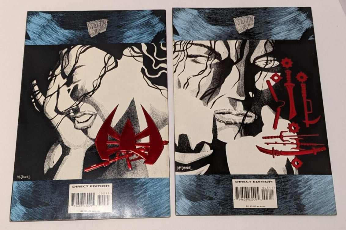 Lot of 2 Elektra Root of Evil Comics #2 and #3 Marvel 1995