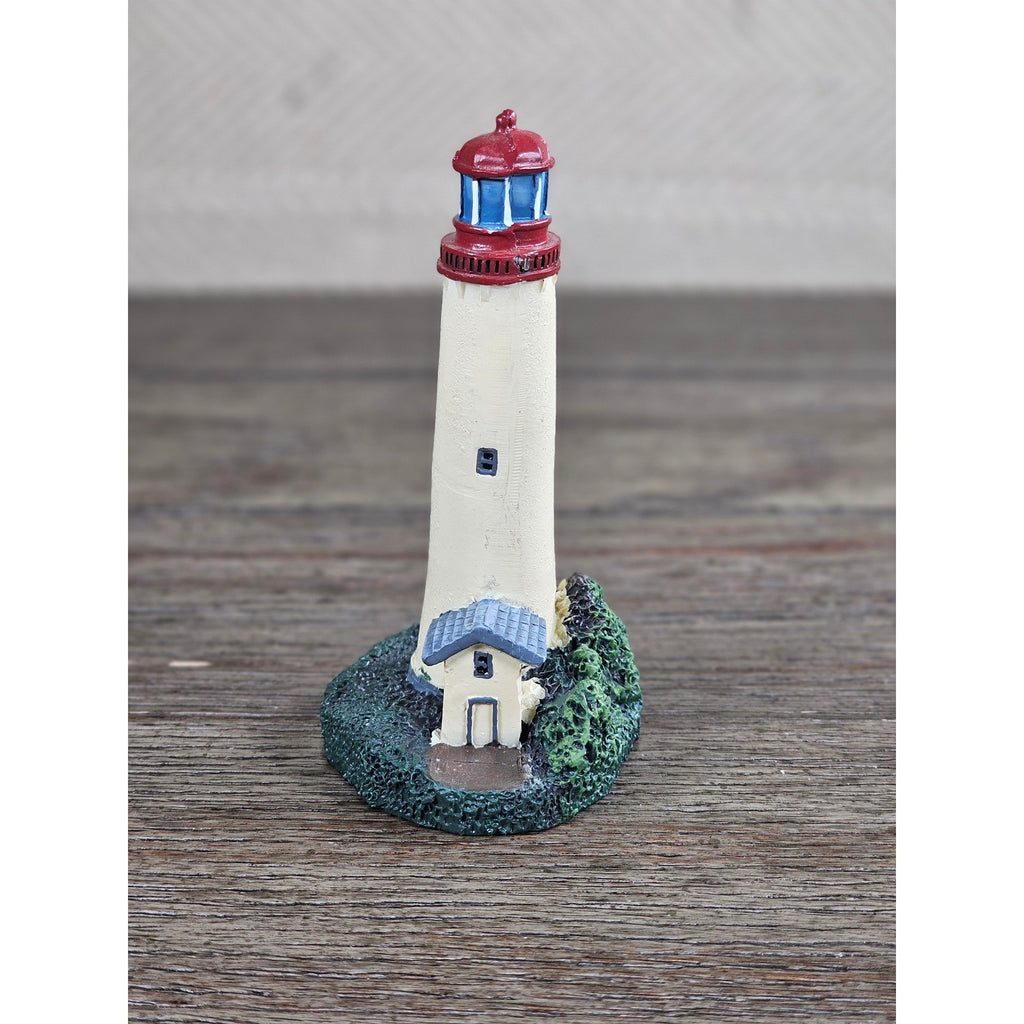 Mini Resin Lighthouse Figurine Coastal Nautical Decor Small Lighthouse