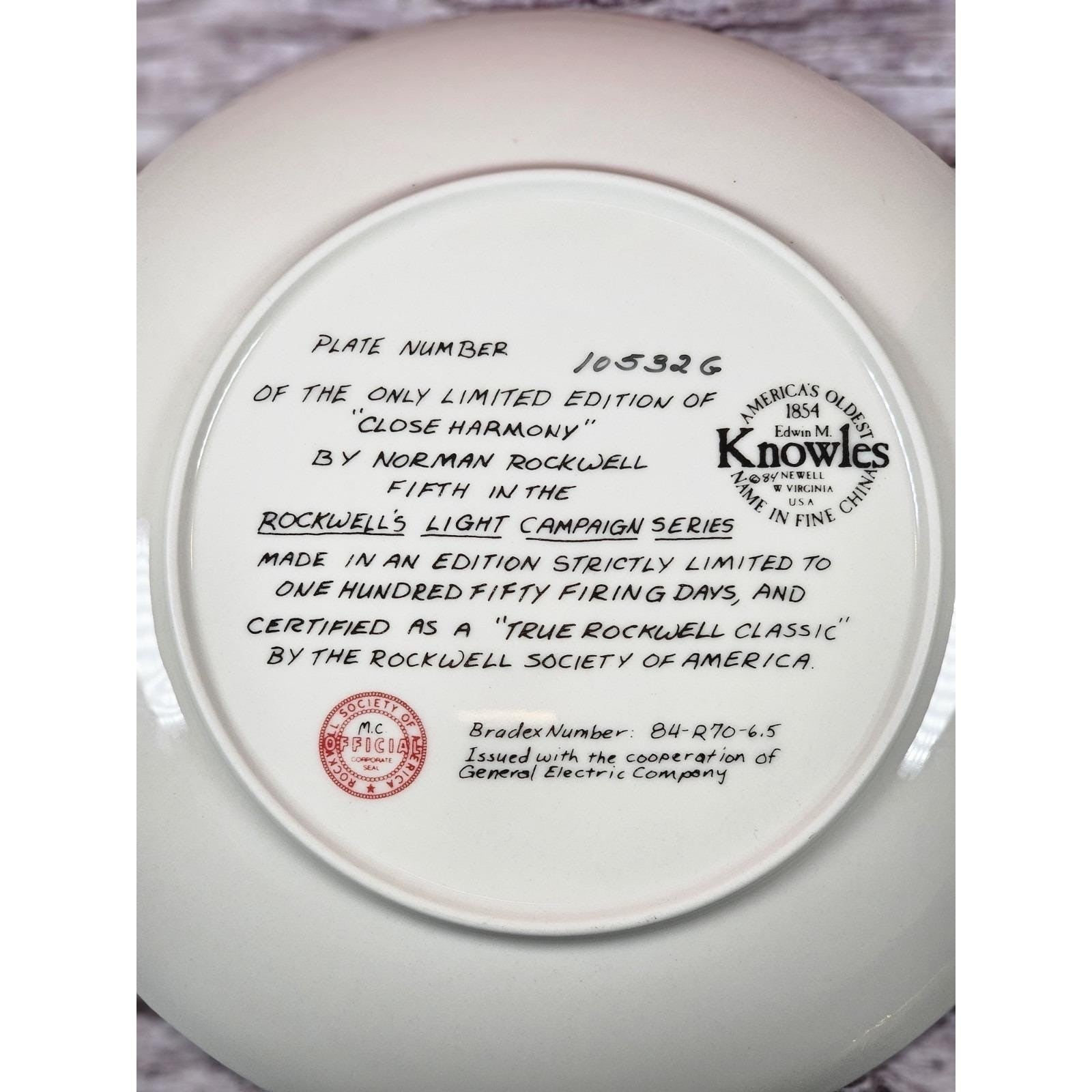 Vintage Norman Rockwell Choir Plate 8.5" Americana Collector Plate