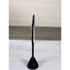 Vintage Sterling Silver Script Drop Earrings Dangle Pair