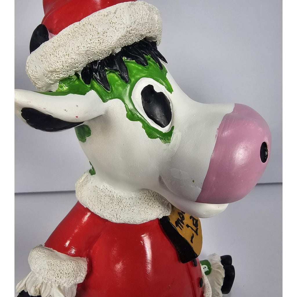 Moola the Cash Cow Christmas Piggy Bank Vintage Cow Bank