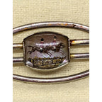 Fox Hunt Tie Clasp Equestrian Horse Jump Silver Tone Bar
