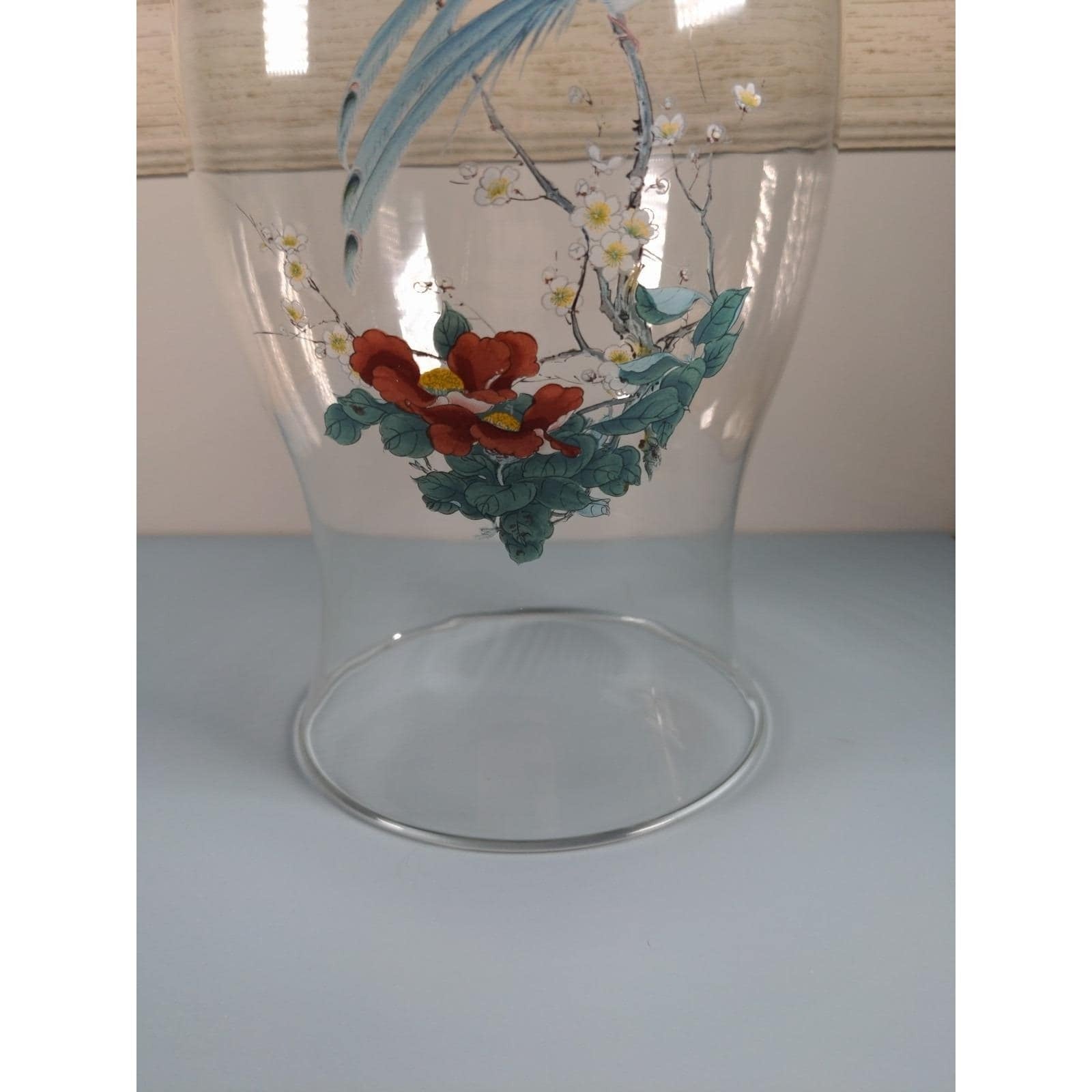 Vintage Hand Blown Glass Hurricane Globe 11.5" Colonial Candle Shade