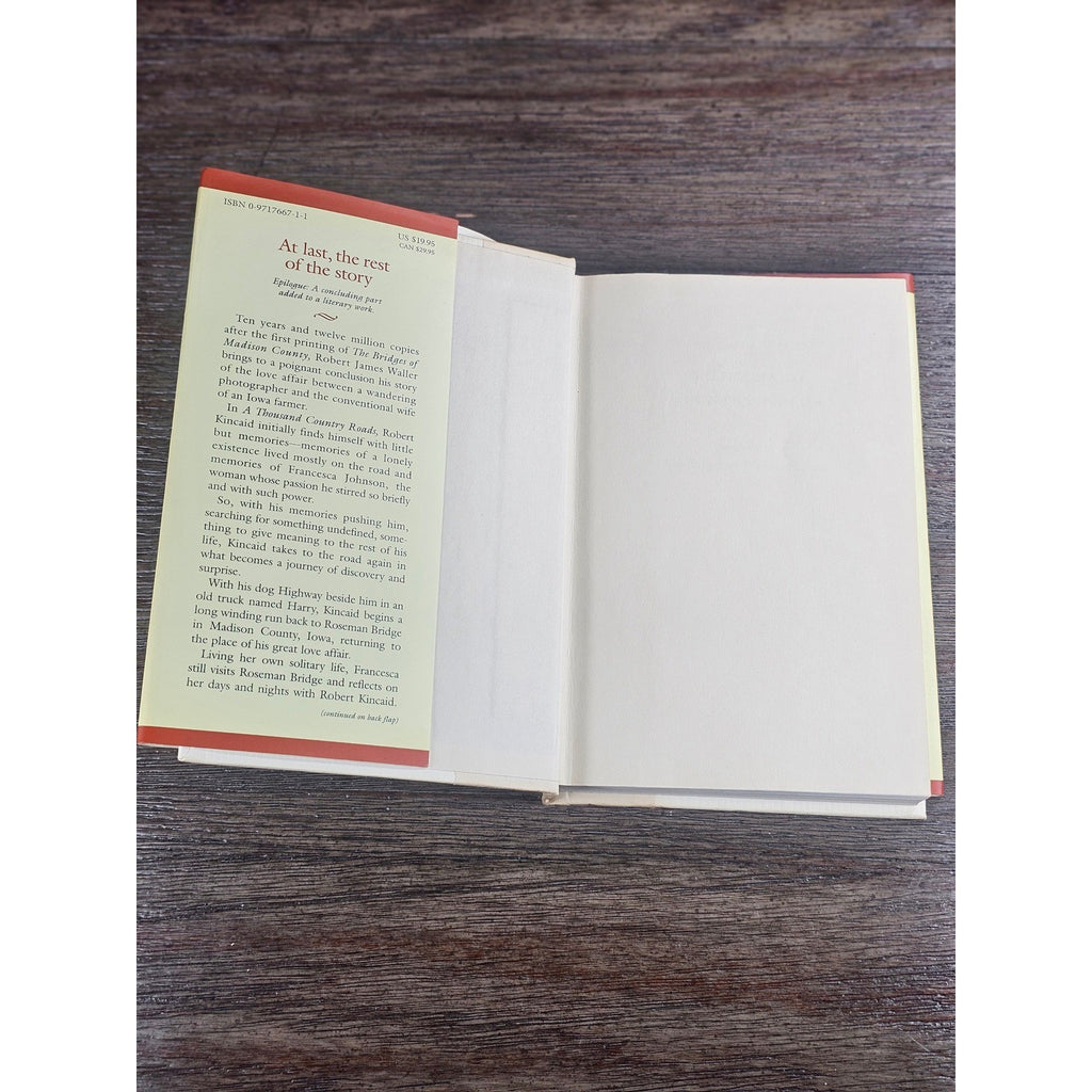 A Thousand Country Roads 2002 First Printing HC Waller