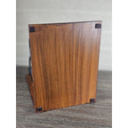 Vintage Countertop Wine Bottle Rack | Wood & Black Metal | Holds 3 Bottles