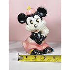 Vintage Minnie Mouse Ceramic Coin Bank Disney Collectible Missing Plug