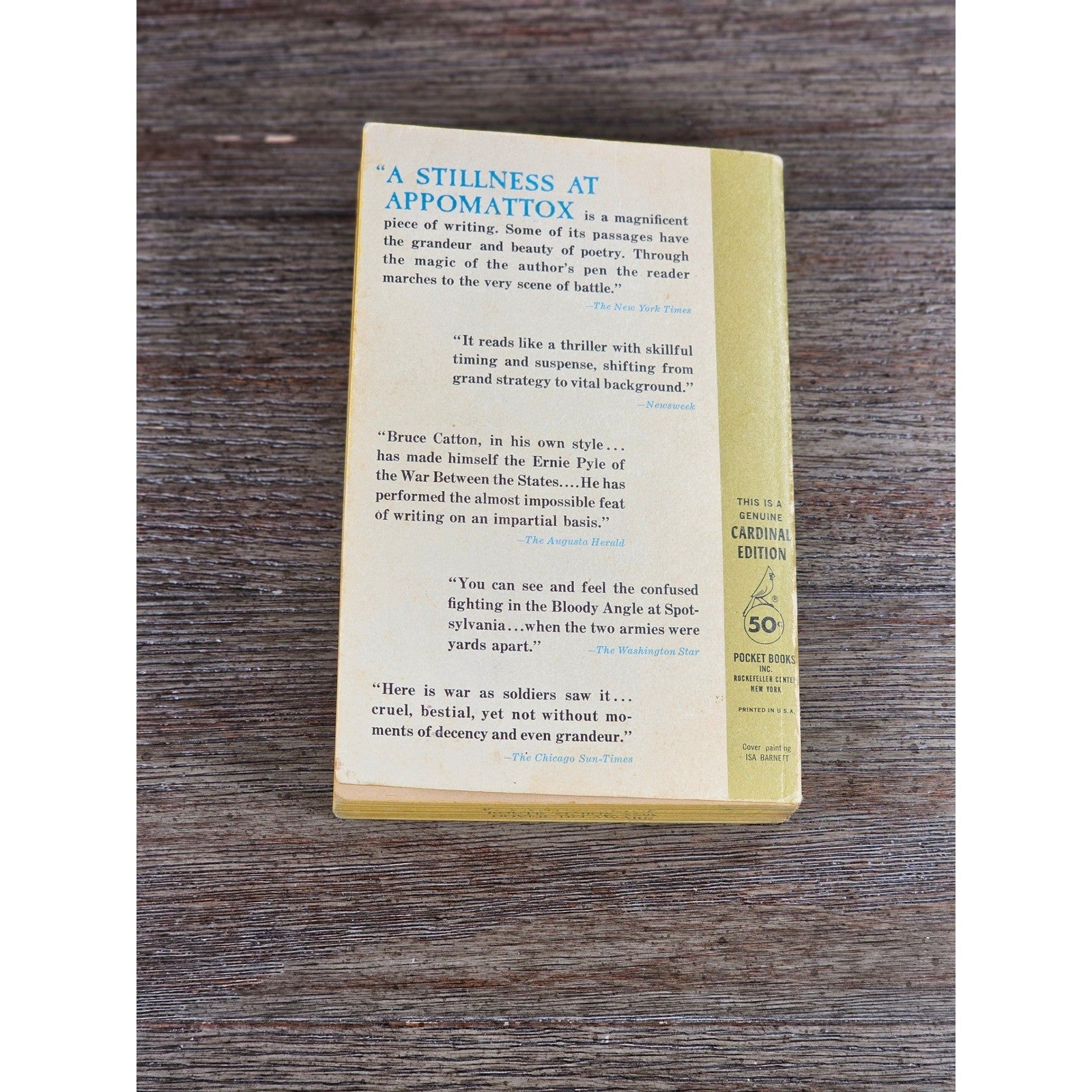 A Stillness at Appomattox Bruce Catton 1959 Cardinal Giant PB