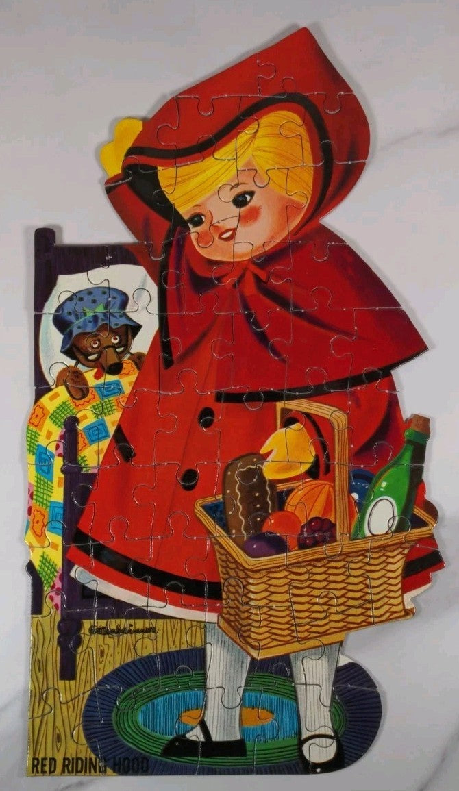 Vintage Harrett Gilmar Little Red Riding Hood 50-Piece Puzzle #417