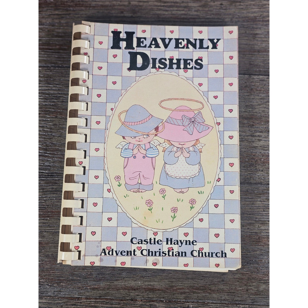 Vintage Church Cookbook Heavenly Dishes Fundraiser Spiral Bound Community Recipe