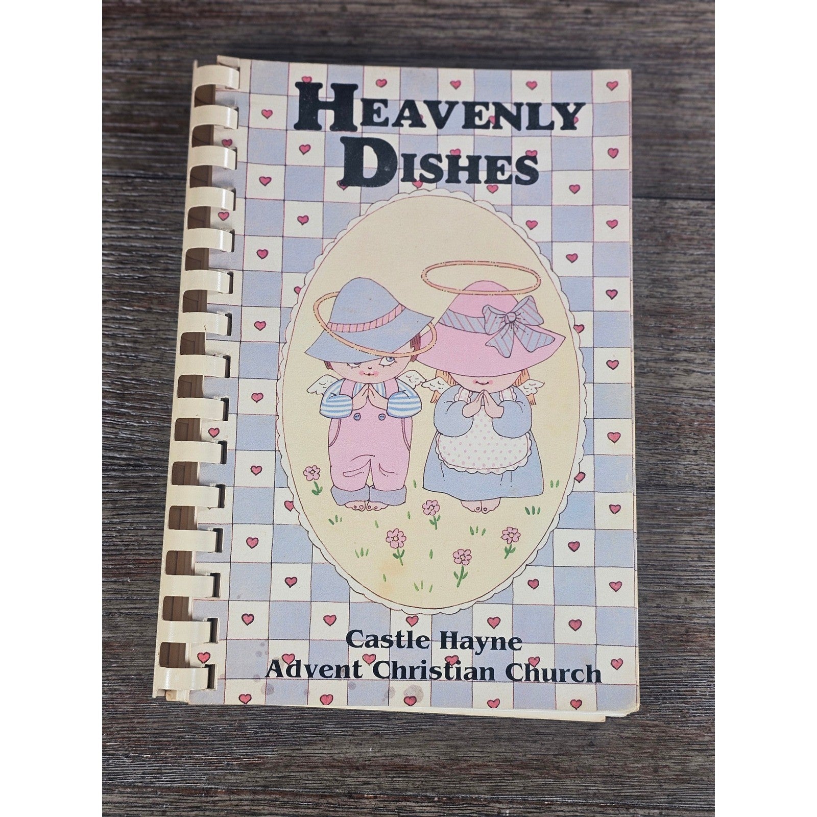 Vintage Church Cookbook Heavenly Dishes Fundraiser Spiral Bound Community Recipe