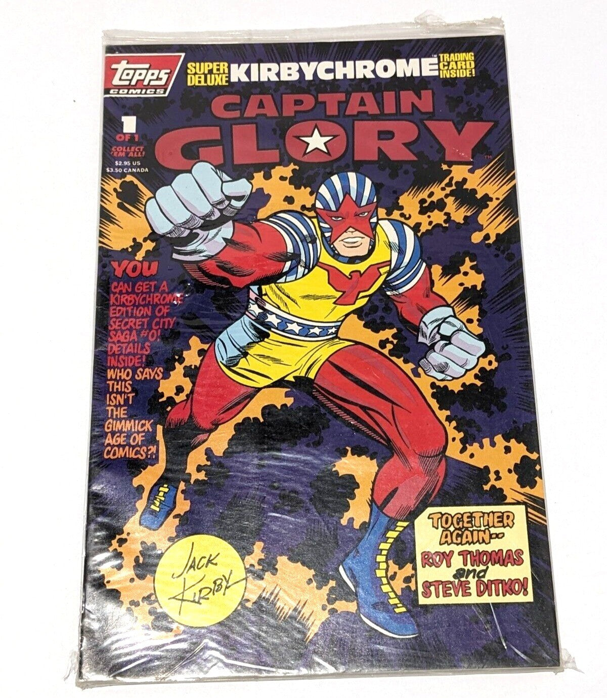 Topps Comics Captain Glory #1 With Kirbychrome Card Sealed