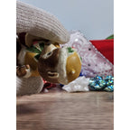 Vintage Teddy Bear Drum Ornament Hong Kong Yellow Coat