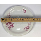 Moritz Zdekauer Saucer Floral Butterfly Gold Rim Czech Porcelain
