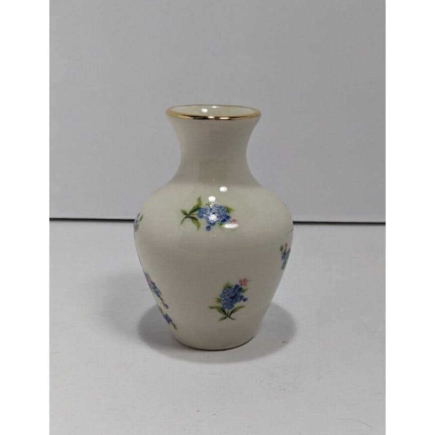 Vintage Holley Ross Vase 22K Gold Trim Porcelain 4.5 Inch