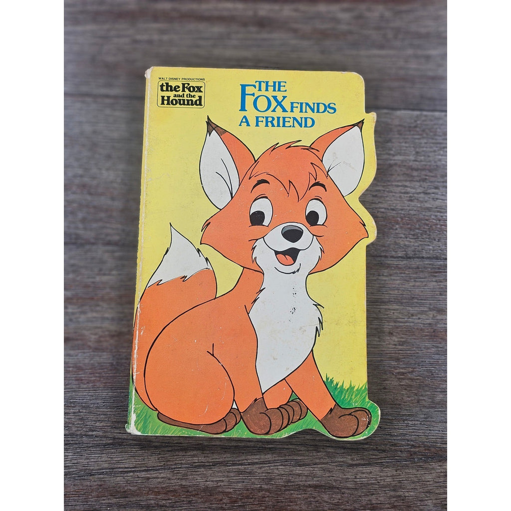 Vintage 1981 Walt Disney The Fox Finds a Friend Golden Sturdy Shape Book Tod