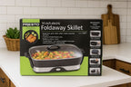 Presto 16-Inch Electric Foldaway Skillet With Tempered Glass Lid & Removable Bas