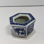 Small Cobalt Blue Japanese Porcelain Pot 2″ × 2.5″