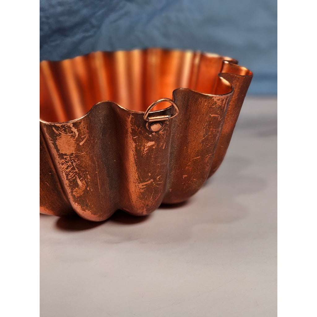 Vintage Copper Fluted Tart Pan Fluted Bowl Dessert Pan