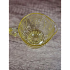 Vintage Anchor Hocking Cameo Ballerina Yellow Glass Creamer & Sugar Set