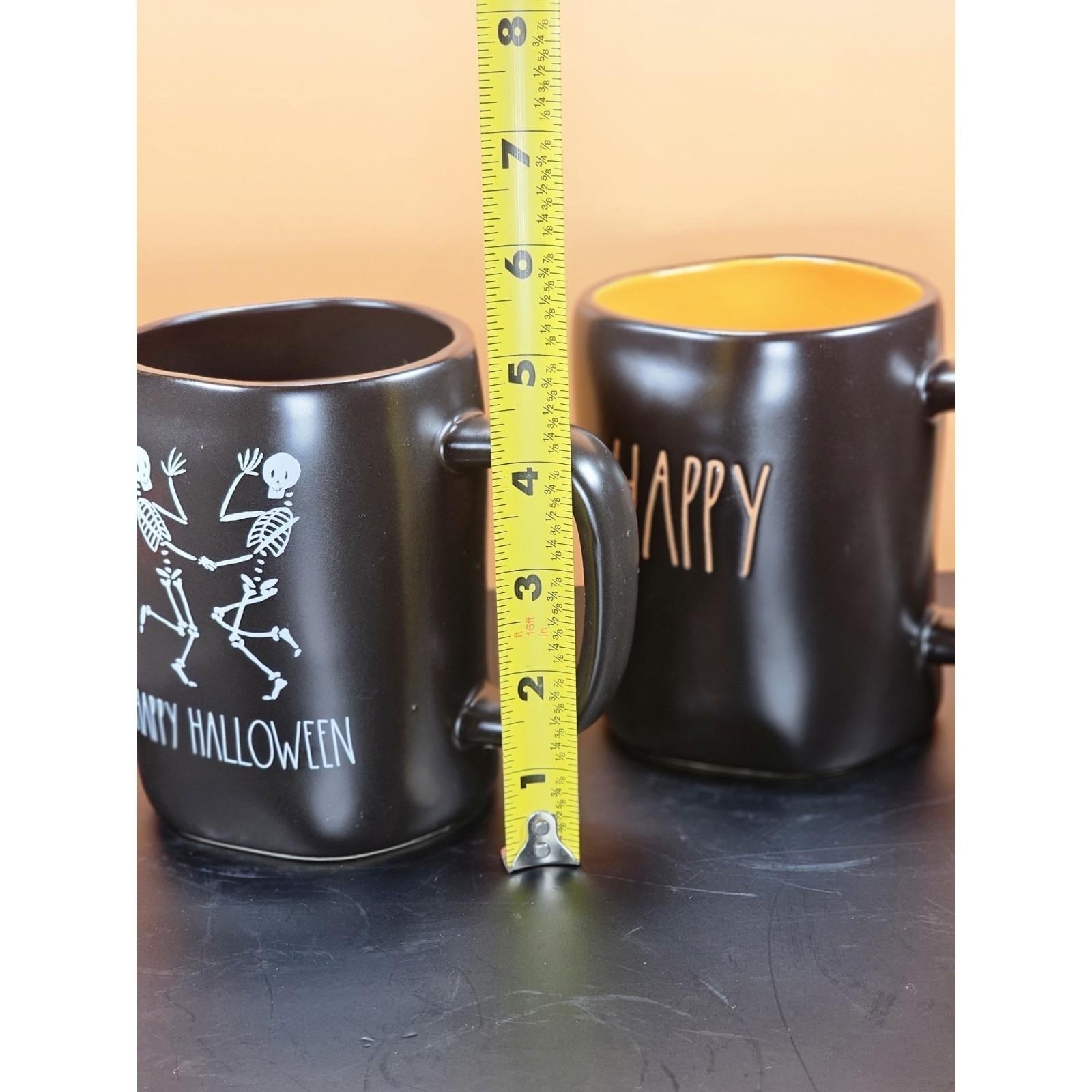 Rae Dunn Magenta Halloween Mug Set of 4 Black Orange Skeleton Mugs