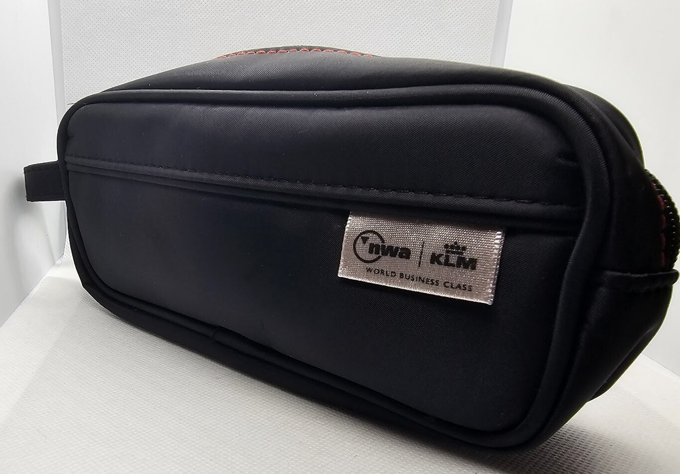 Black Northwest Airlines NWA KLM Amenity Kit - Toiletry Bag