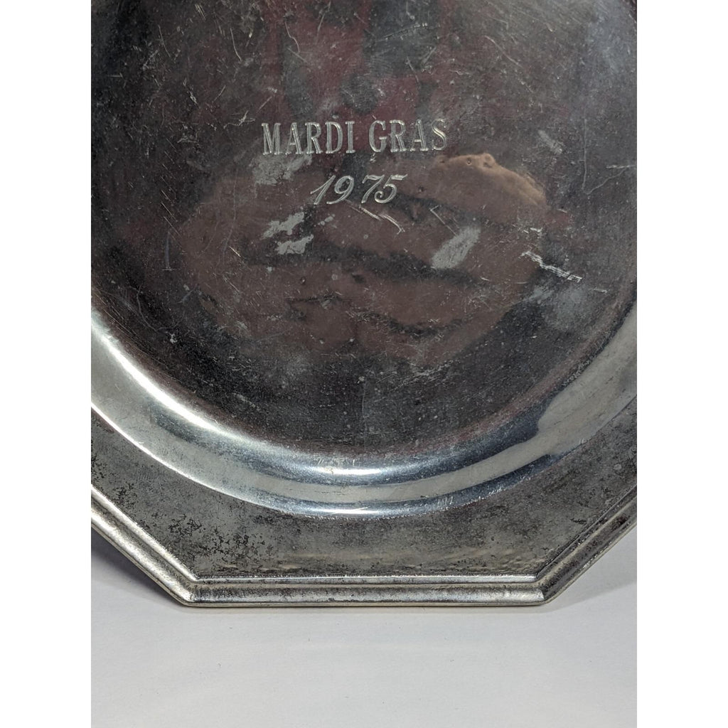 Wilton Columbia Pewter Mardi Gras 1975 Plate 6.5 Inch
