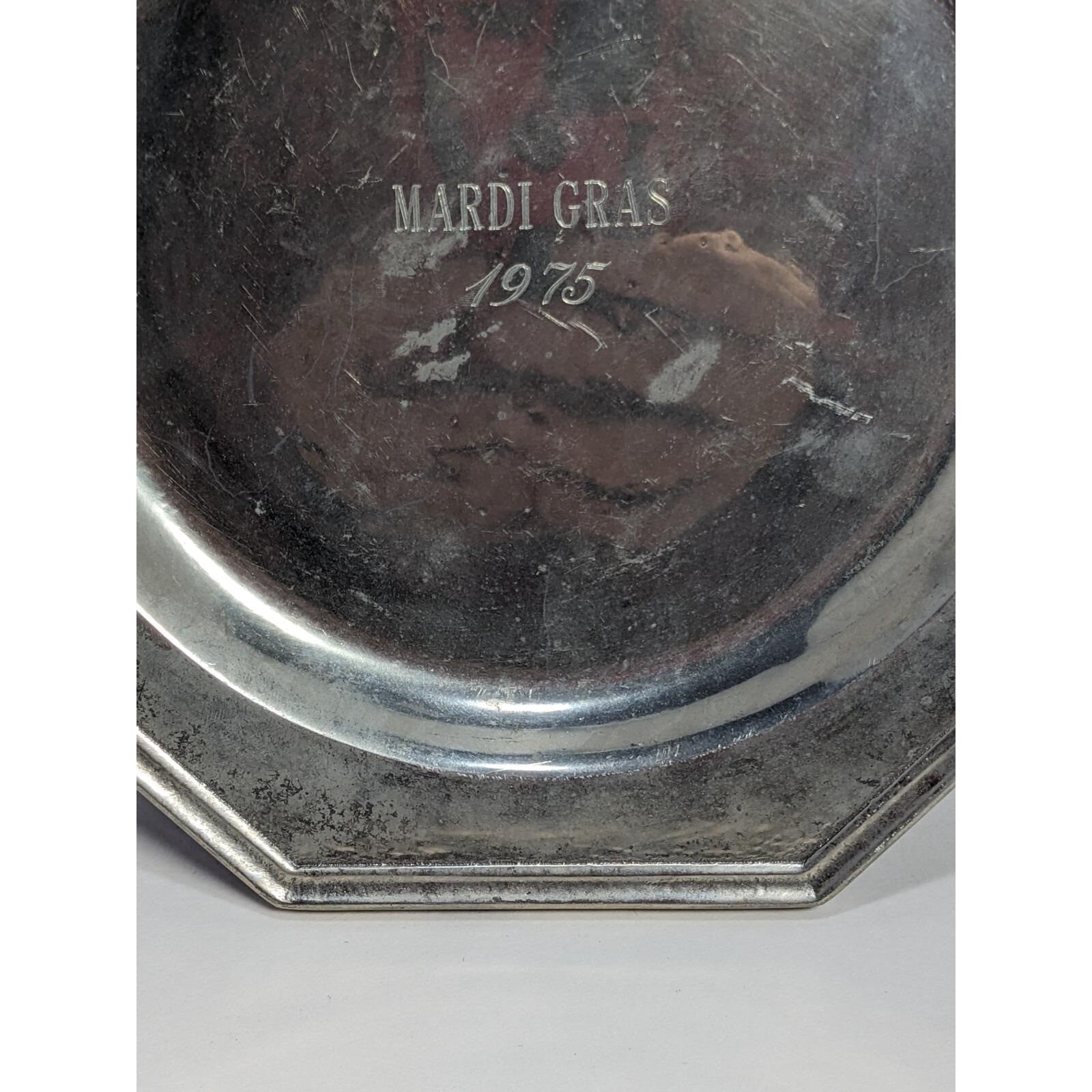 Wilton Columbia Pewter Mardi Gras 1975 Plate 6.5 Inch