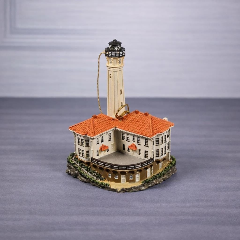 Lefton Alcatraz Lighthouse Ornament 1998 Coastal Decor Collectible