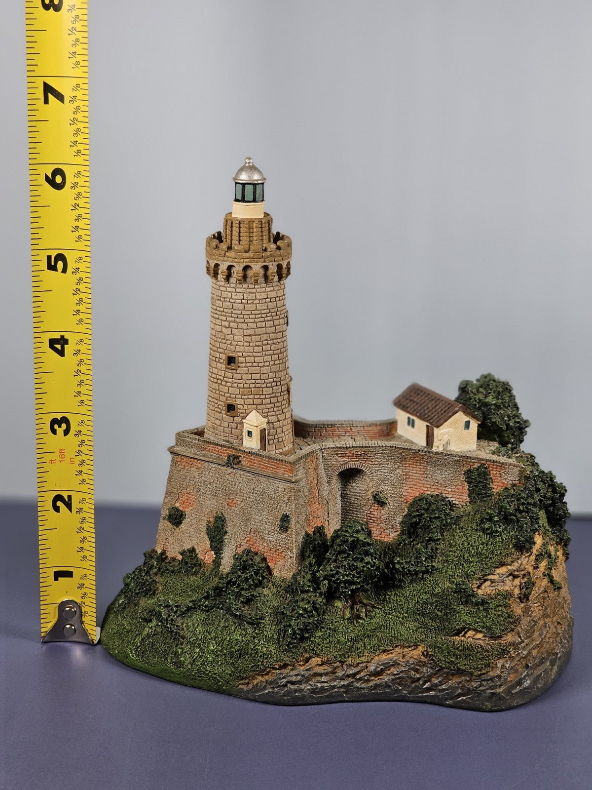 Danbury Mint Portoferráio Lighthouse Sculpture 5.5" Tall From Historic Internati