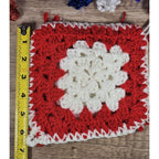 Vintage Crochet Poinsettia Ornaments Set 3 Christmas Decor