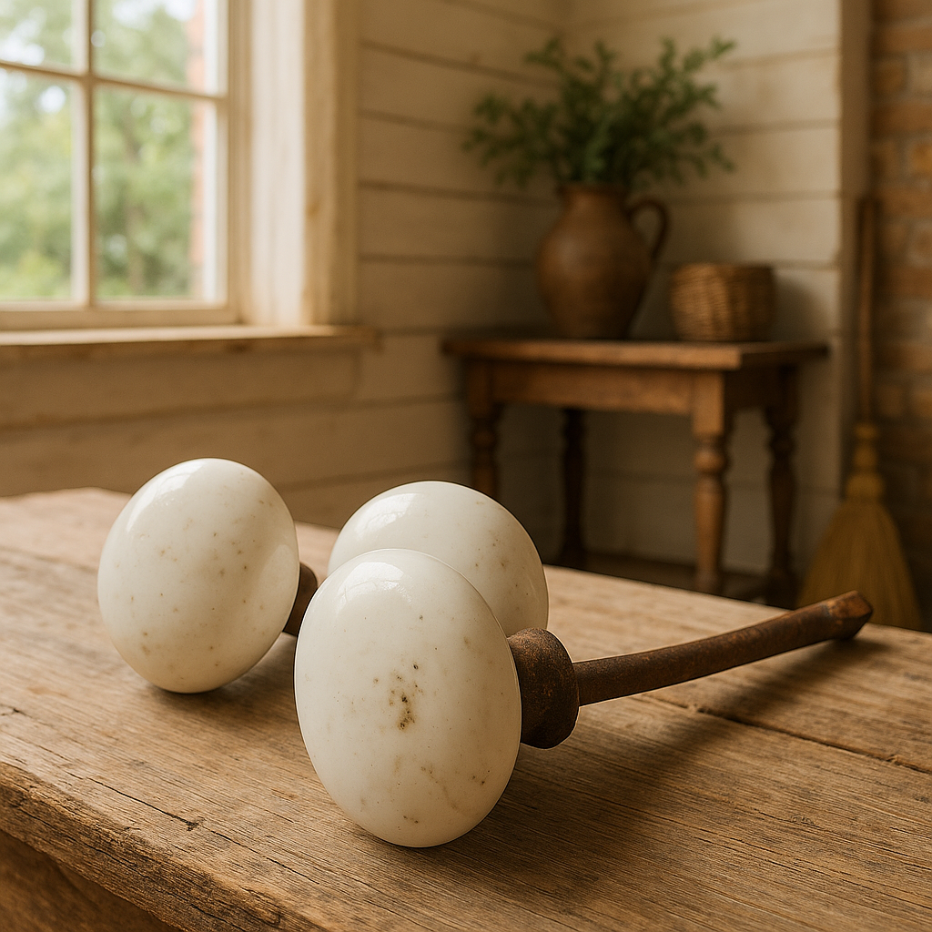 Vintage White Porcelain Door Knobs – Lot of 3 Architectural Salvage Rustic Home