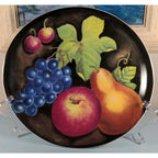 Furio Eden Fruit Platter Vintage Oval Porcelain Fruit Motif Serving Dish