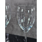 Vintage Crystal Fantasy Ribbed Water Goblets Set of 2 Glasses 7.5