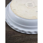Vintage Chantal White Ceramic Pie Plate 11 Inch Fluted Rim Oven Safe