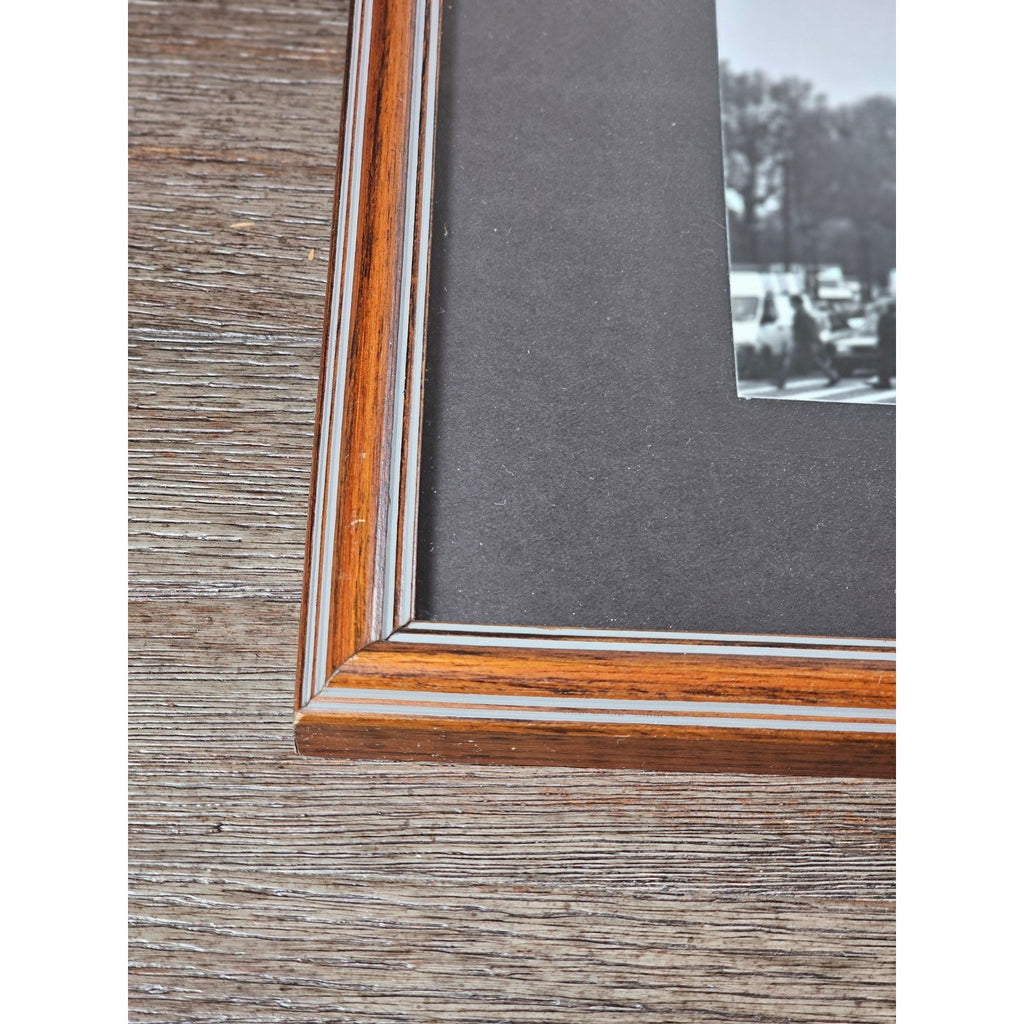 Vintage Framed Paris Arc de Triomphe Black & White Photograph | 13x12 Wall Art