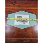 Vintage Panhard & Levassor 1912 Automobile Wall Plaque Teal 11.5 x 8
