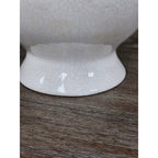 Vintage White Crackle Glaze Vase 12.5in Farmhouse Display