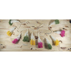 Yarn Tassel Garland Multicolor Decor Yellow Pink Green