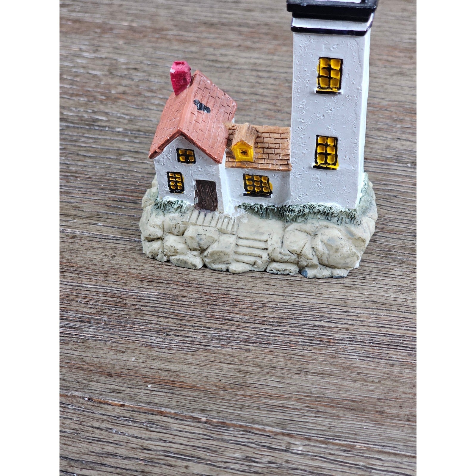 Mini Lighthouse Figurine Coastal Decor Resin Lighthouse Nautical Shelf Art