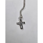 Vintage Silver Tone Celtic Cross Necklace Pendant