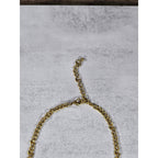 Vintage Gold Tone Winged Heart Rhinestone Statement Necklace