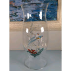 Vintage Hand Blown Glass Hurricane Globe 11.5" Colonial Candle Shade