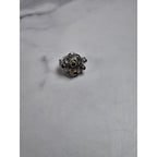 Vintage Hinged Locket Pendant with Inner Sphere & Dark Stone Accents