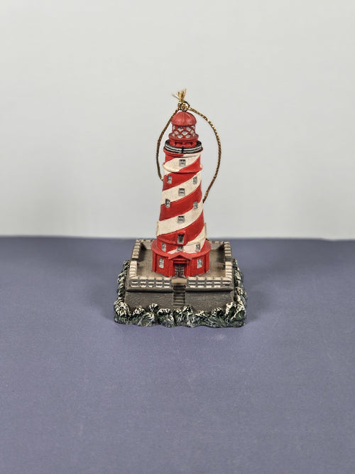 2000 Lefton White Shoal, MI Lighthouse Christmas Ornament 12856