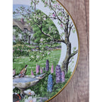 Franklin Porcelain June in a Country Garden Plate by Peter Barrett 9"