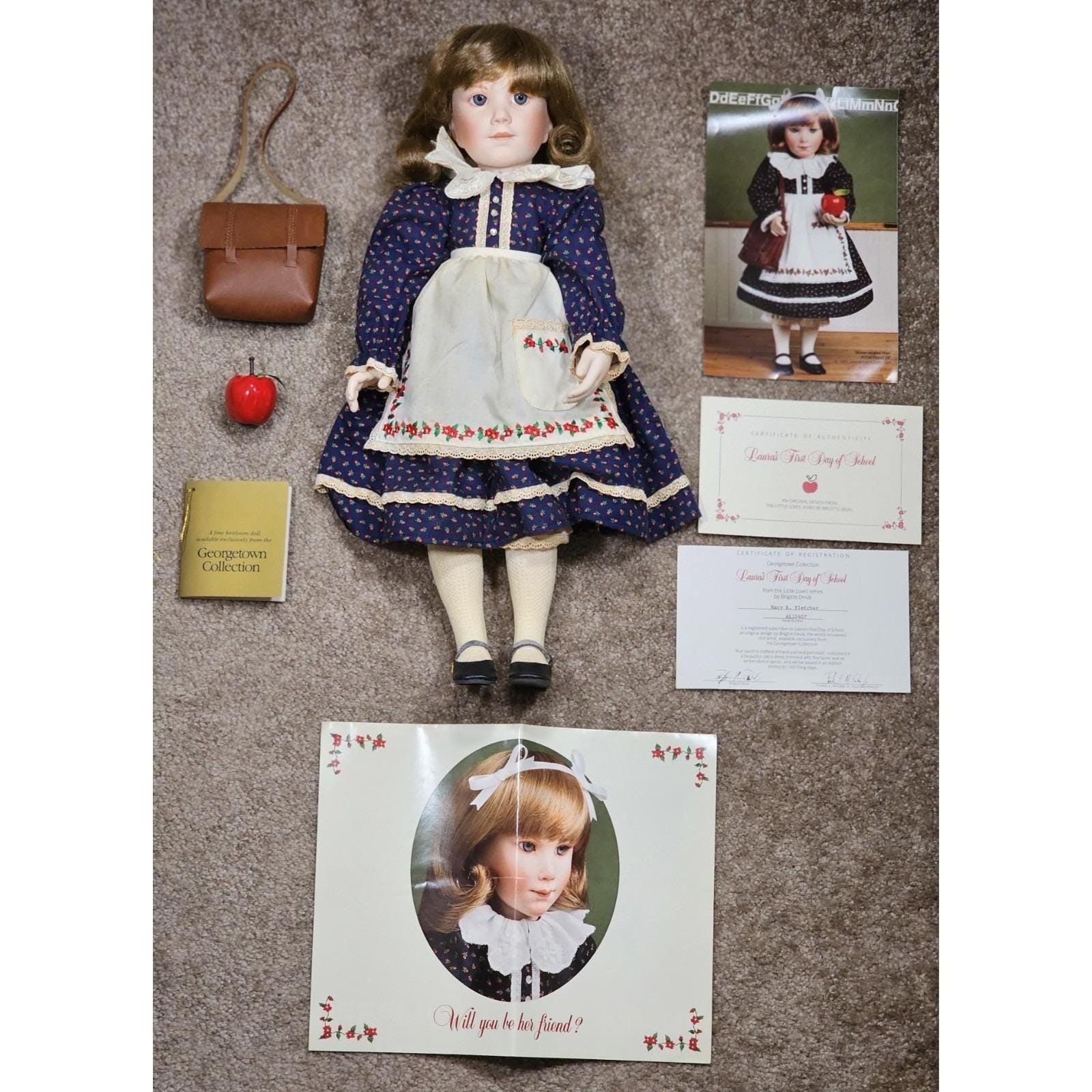 Vintage Brigitte Deval "Laura" Doll 19" Little Loves Georgetown Collection