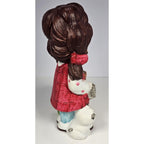 Gentle Treasures Girl Cat Figurine Ceramic Vintage 7x5
