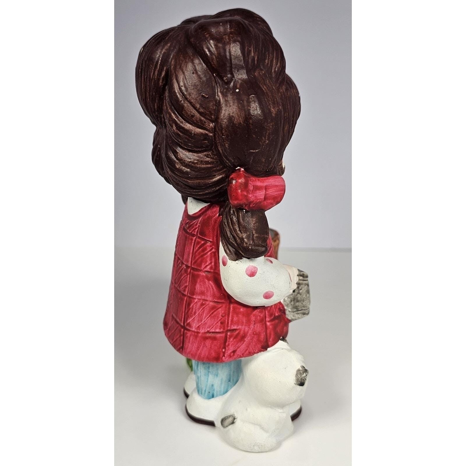 Gentle Treasures Girl Cat Figurine Ceramic Vintage 7x5